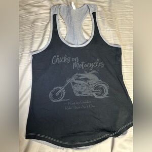 Black Graphic Tank Top